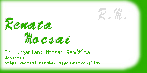 renata mocsai business card